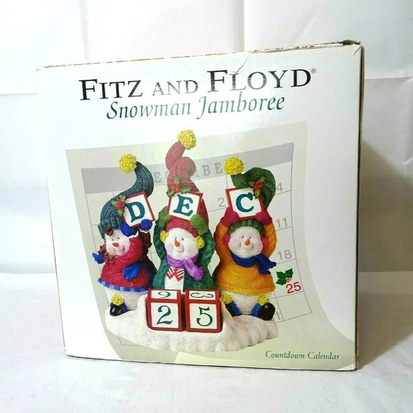 Fitz & Floyd Christmas Countdown Calendar Snowman - Picture 3 of 8